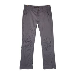 Prana Halle Pants Womens 8 Gray Roll-up Hiking Outdoor Nylon